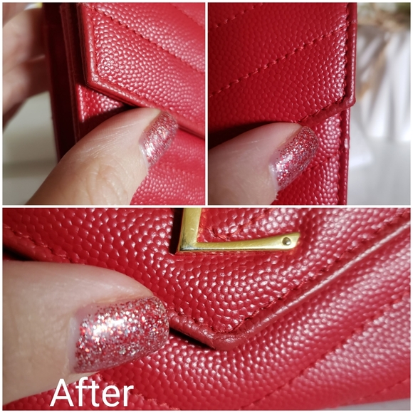 *SOLD* Authentic Pre-owned Yves Saint Laurent Grain De Poudre Envelope Wallet - Picture 12 of 14